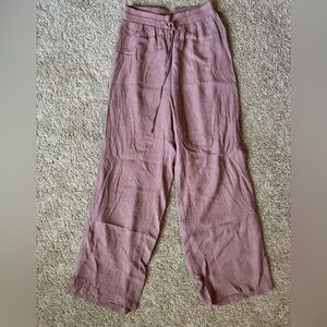 Lulu’s gauzey mauve long pants - small